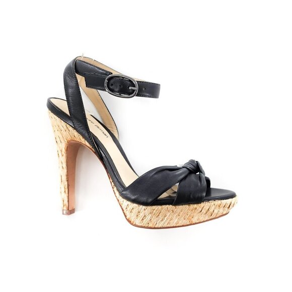 ALEXANDRE BIRMAN NWOB Black Leather Ankle Strap Platform Sandals Heels - Picture 6 of 12